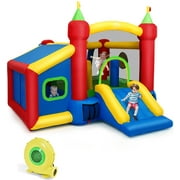 Costway 6-in-1 Inflatable Bounce House Bouncy Castle Blow up Toddler Bouncy House for Kids Indoor Outdoor w/480 Blower