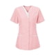 thumbnail image 3 of Scrubs Top para mujer, uniforme de enfermería suave lavable para salón de belleza, peluquero de mascotas Rosa M, 3 of 9