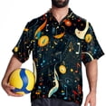 thumbnail image 4 of Note Men's Button Down Casual Hawaiian Print Short Sleeve Summer Beach Shirt, 4 of 6