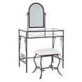 thumbnail image 1 of Eve Metal Vanity Set With Glass Top, 1 of 9