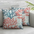 thumbnail image 3 of GOSMITH  Outdoor Throw Pillow Cover Red Pink and Mint Corals Tropical Reef Nautical Decorative Pillows Farmhouse Cushion Cases Home Decor for Couch, 3 of 5