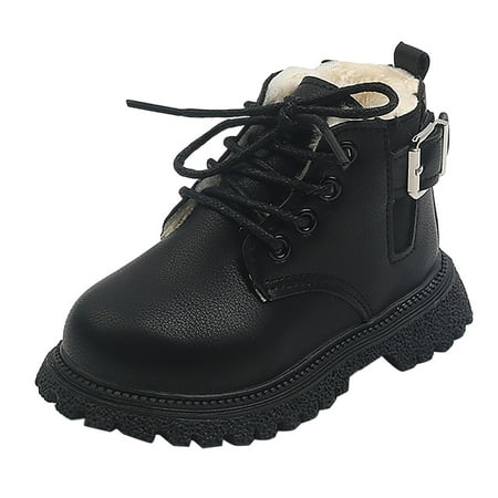 

PEASKJP Baby Girls Booties Baby Unisex Walking Shoes First Step Walker Lightweight Synthetic Non-Slip High top (Black 12.5)