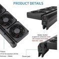 thumbnail image 5 of Adjustable Cooling Fan Fish Tank Heat Dissipation Cooling Fan with 3-Head Fan Aquarium Farming Gras, 5 of 5