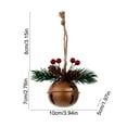 thumbnail image 3 of chaungfeng Mini Iron Christmas Bell Pendants, Colorful Wind Chime Decorations, for Tree Decor, Holiday Display, Gift Exchange, 3 of 6