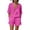 Z71 Hot Pink, variant on Mifsaly Linen Short Sets for Women 2 Piece Vacation Summer Casual Matching Outfits Short Sleeve Button Down Tie Front Shirt and Elastic Waist Shorts with Pockets Wine,M