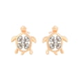 thumbnail image 1 of Aretes Broquel Tortuga Con Cristales Swarovski Oro 14K Lam dorado Unitalla, 1 of 6