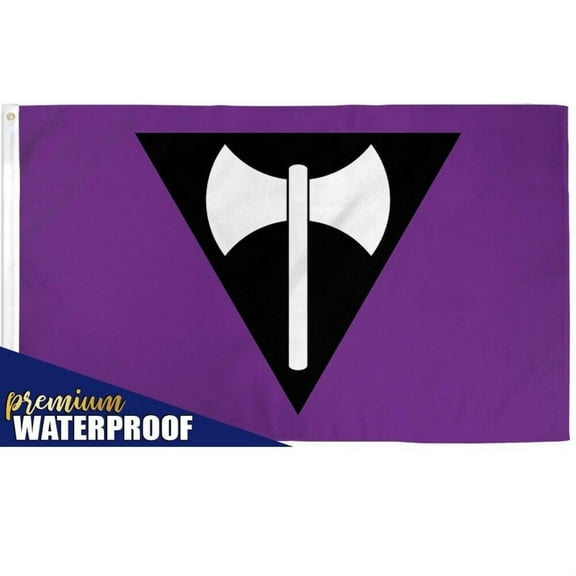 3x5 Lesbian Labrys Waterproof Polyester Flag LGBTQ Gay Pride Feminist Banner