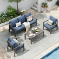 thumbnail image 2 of UDPATIO Aluminum Patio Furniture Set, Contemporary Outdoor Couch Set, Aluminum Patio Conversation Set, 2 of 8