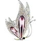 thumbnail image 1 of Zhuge Broche de mariposa con incrustaciones de cristal y diamantes de imitación vintage para mujer y niña, elegante broche de esmalte con forma de insecto para fiesta (morado), 1 of 4