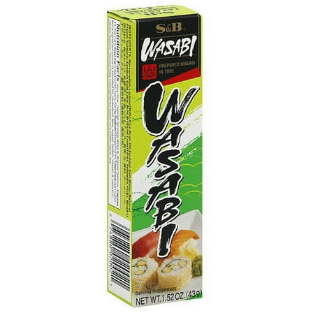 S&B Wasabi Paste, 1.52 oz, Pack of 10