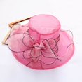 thumbnail image 2 of Meoldis Elegant Floral Derby Hat for Women – Light Blue Bonnet with Organza Accents, Tea Party & Easter Sunday Church Hat, Lolita Palace-Style Headpiece, 2 of 3