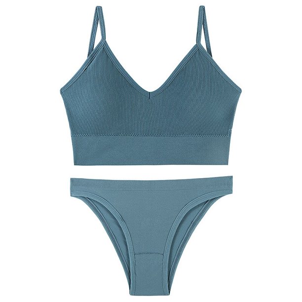 CINOON, conjunto de sujetador sin costuras para mujer, bragas sexis de cintura baja, sujetador sin aros, Bralette, lencería con relleno, sujetador, conjunto de ropa interior femenina suave Tan Jianjun unisex