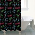 thumbnail image 4 of Neon Controllers Games Icons Black Pattern Shower Curtain 72"x72" ,Bathroom Decorative Shower Curtains Set with 12 Hooks,Modern Waterproof Washable Shower Curtain, 4 of 6