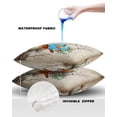 thumbnail image 4 of Pack of 2 Outdoor Pillow Covers, Flowers and Birds Chinese Style Waterproof Square Throw Pillowcase Cushion Decorative Pillow Covers for Couch Patio Tent, 16x16 in, 4 of 6