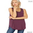 thumbnail image 3 of CHOK Blouse Sans Manches à Encolure Décontractée pour Femmes et Plus, Ourlet Rond, 3 of 4
