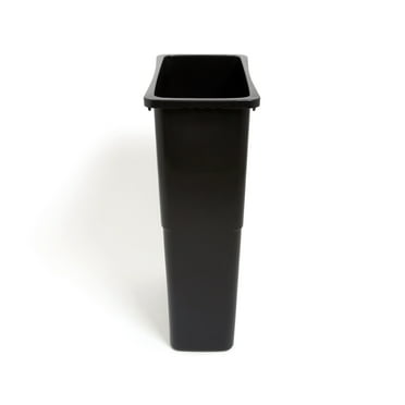 HITOUCH BUSINESS SERVICES Slim Plastic Trash Can with no Lid Black 23 Gal. CW50718