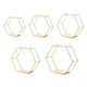 thumbnail image 2 of 5 estantes de pared de hierro hexagonales para cocina, sala de estar, hogar, oficina, estante de almacenamiento para Dorado, 2 of 9