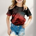 thumbnail image 2 of Boys Shirts Size 10-12 3D Printed Graphic Tees Short Sleeve Casual Round Neck T-Shirt Funny Colorful Shirt Soft and Comfortable Children Clothes Red 4-5 Years, 2 of 4