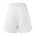 thumbnail image 4 of Baqcunre Shorts for Women,Running Quick Dry Shorts Workout Elastic Waist Athletic Yoga Pants Sports Pants Gym Shorts Women,Workout Shorts Women Women's Pants White M-XL, 4 of 4