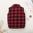 thumbnail image 3 of Younger Tree Kid Little Girls Puffer Lightweight Plaid Quilted Vest Cute Winter Outwear Padded Outfit for 7-8T, 3 of 7