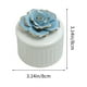 thumbnail image 3 of Caja organizadora de joyas de cerámica | Tarro de almacenamiento pintado a mano | 8x8x8cm | Azul, Rosa, Blanco, Naranja | Decoración de estrellas de mar y velero | Candelabro para el hogar | Adorno, 3 of 6