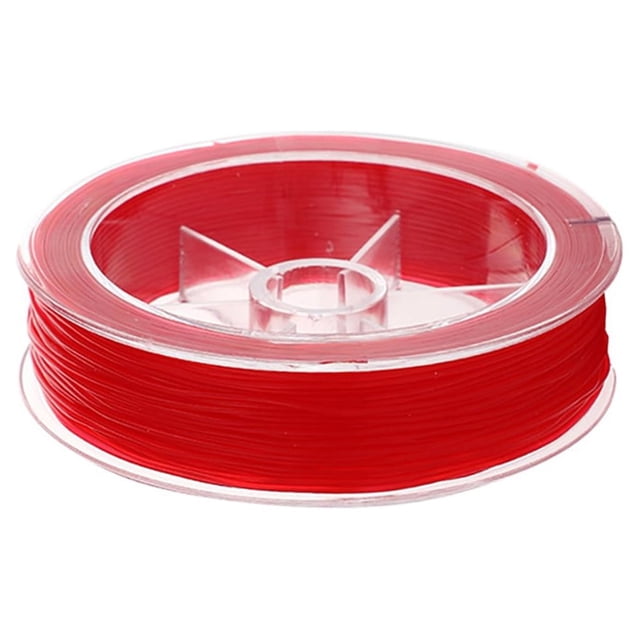 Advancent Cuerda de hilo con cuentas, cuerda artesanal Flexible elástica, cuerdas multicolores resistentes al desgarro, hallazgos de collar de Artesanía Rojo
