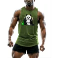 thumbnail image 3 of Chaleco deportivo de secado rápido para entrenamiento al aire libre, moda, ropa cómoda, para las cuatro estaciones, estampado informal, para correr, con cuello redondo, para hombre, 3 of 5