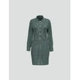 thumbnail image 3 of Mrs Momma Bear Long-Sleeve Printed Denim Athleisure Green, Denim Midi Dress (Women's), 3 of 7