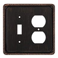 thumbnail image 1 of Henne Bery Rope Edge Decorative Wall Plate Switch Plate Outlet Cover ToggleDuplex Aged Bronze, 1 of 1