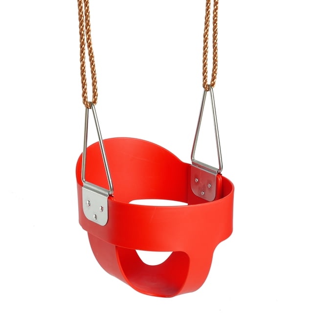 Bucket Swing for Toddler Seat High Back Full Bucket Toddler Swing Seat with Swing Chains Heavy Duty Rope Playground Outdoors Garden Play Fun Kids - Swing Set