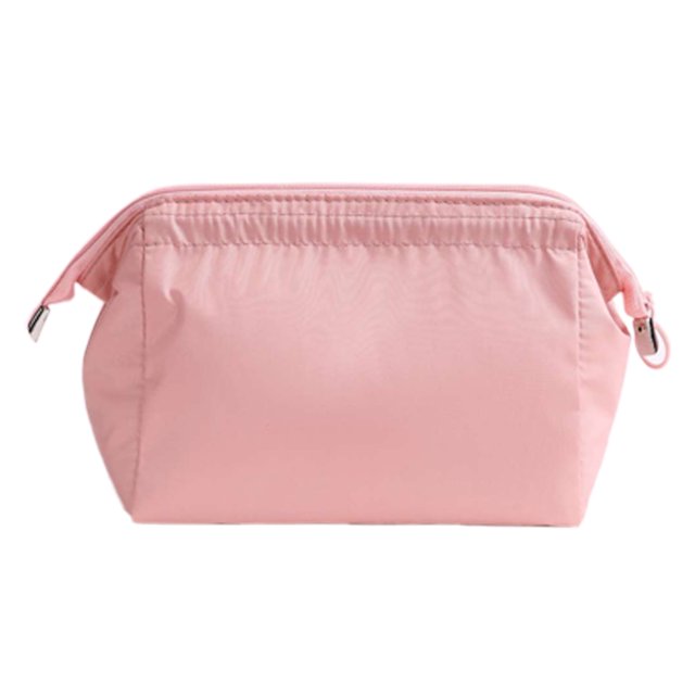 Bolsa de cosméticos impermeable, bolsa de lavado de cosméticos portátil de viaje, bolsa de almacenamiento multifunción, rosa claro