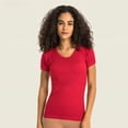 thumbnail image 4 of Camiseta deportiva de cuello redondo de manga corta para mujer de primavera y verano, camiseta para correr, fitness, ajustada, transpirable, moldeadora, de manga corta para yoga, 4 of 4