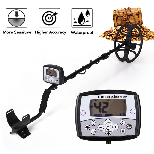 Detector de Metales Subterráneo TC-800 con Pantalla LCD, Buscador de Tesoros, Portátil de Mano, Fácil de Instalar, Alta Sensibilidad, Alta Precisión, Detector de Metales Multiusos para Adultos y Niños