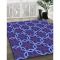 thumbnail image 3 of Ahgly Company Machine Washable Indoor Square Transitional Light Slate Blue Area Rugs, 5' Square, 3 of 7