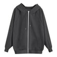 thumbnail image 7 of Mlzmgr Hoodies for Women Fleece Full Zipper up Drawstirng Loose Fitted Sweatshirts with Pockets Casual Sports Jackets, 7 of 7