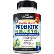 BioSchwartz Daily Probiotic Supplement for Digestive Health, 40 Billion CFU, 120 Count