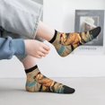 thumbnail image 2 of Naloa Playful Otter Tropical Beach Ankle Socks for Women Non Slip Socks No Show Socks Classic Low Cut Casual Socks Casual Socks, 2 of 7