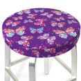 thumbnail image 3 of KLL Bright Butterflies Round Bar Chair Cushion Cover 14 inch ,Bar Stool Protector with Elastic, Soft Washable, 3 of 6
