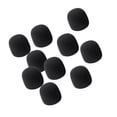 thumbnail image 1 of 10 Pieces Thicken Microphone Foam Mic Cover Windscreen Handheld DJ Accessories Handheld Stage Stage Black, 1 of 1