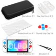 thumbnail image 2 of Carrying Case for Switch OLED, 11 in 1 Accessories Kit for Nintendo Switch OLED with Transparent Hard Protective Case, HD Switch Screen Protector and Thumb Grip Caps, 2 of 9