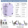 thumbnail image 4 of Mochila de viaje MATEIN Carry on 40L para mujer violeta claro, 4 of 9