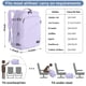 thumbnail image 4 of Mochila de viaje MATEIN Carry on 40L para mujer violeta claro, 4 of 9