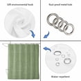 thumbnail image 4 of Vintage Forest Green Small Stall Shower Curtain, Waterproof Shower Curtains for Bathroom, Farmhouse Retro Solid Color Linen Texture Washable Fabric Bath Curtain for Bathtub with Hooks 36x78 Inches, 4 of 6