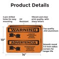 thumbnail image 2 of (2 Pack) Liquid Nitrogen Wear Gloves Bilingual OSHA Warning Sign 14 Inch X 10 Inch Indoor / Outdoor Rust-Free Aluminum Metal Signs for Workplace, Workshop, and Construction Site, Made, 2 of 8