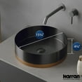 thumbnail image 7 of Karran Usa Ccv350 Cinox 15-3/4" Circular Stainless Steel Vessel Bathroom Sink - Gunmetal, 7 of 7