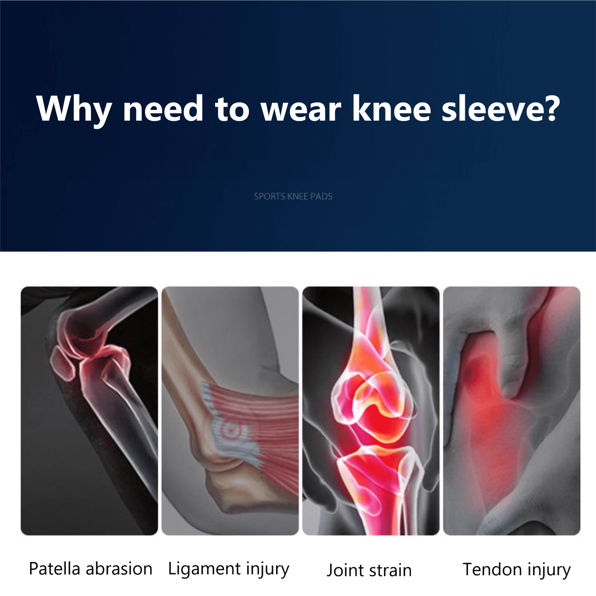 Radetop Compression Protective Sports Knee Sleeve, XXL