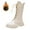 Z01-White, variant on YAYUBA Girls Knee High Boots Side Zipper Riding Shoes for Little Kid/Big Kid Size 13.5,White