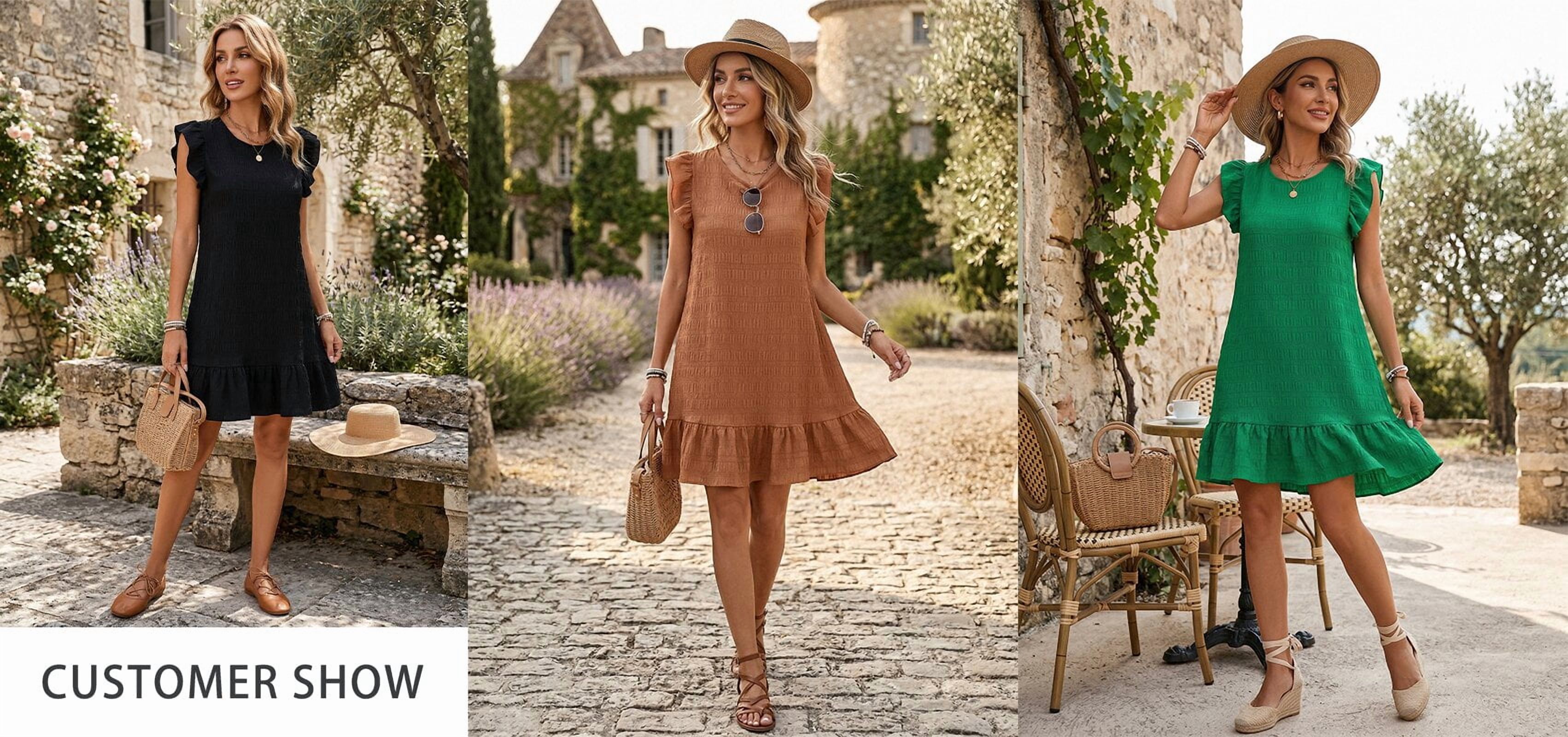 Cuteduck Women's Ruffle Sleeve Casual Dress photo 6