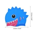 thumbnail image 4 of Unique Bargains 1 Pc Silicone Cartoon Shark Tooth Swim Cap Dark Blue, 4 of 6