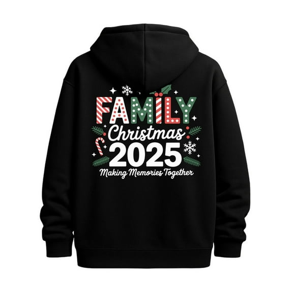 Family Christmas 2025 funny hoodies Christmas mens machine washable black All-Season Fitness Top, Sleek Sporty Look, Durable Sportswear funny glitter Christmas crew